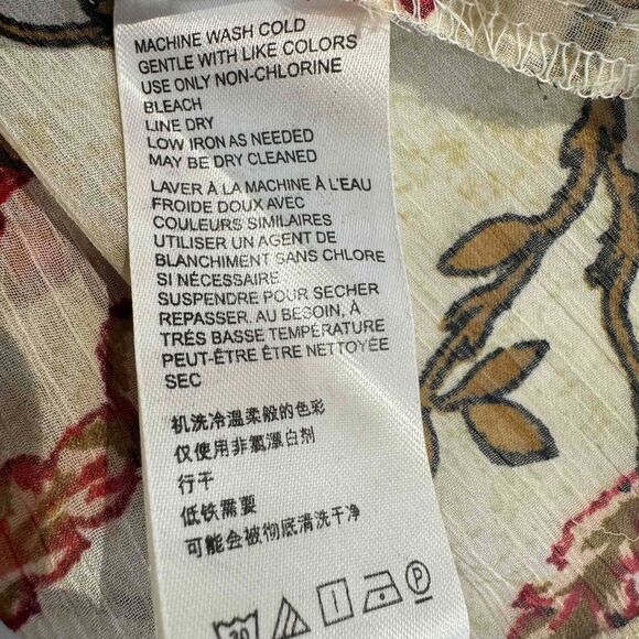 Free People Keeping Up With Kara Floral Ruffled Hem Bohemian Dress Cottagecore L - Picture 11 of 12